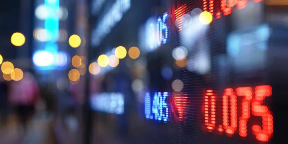 Display stock market numbers in a street