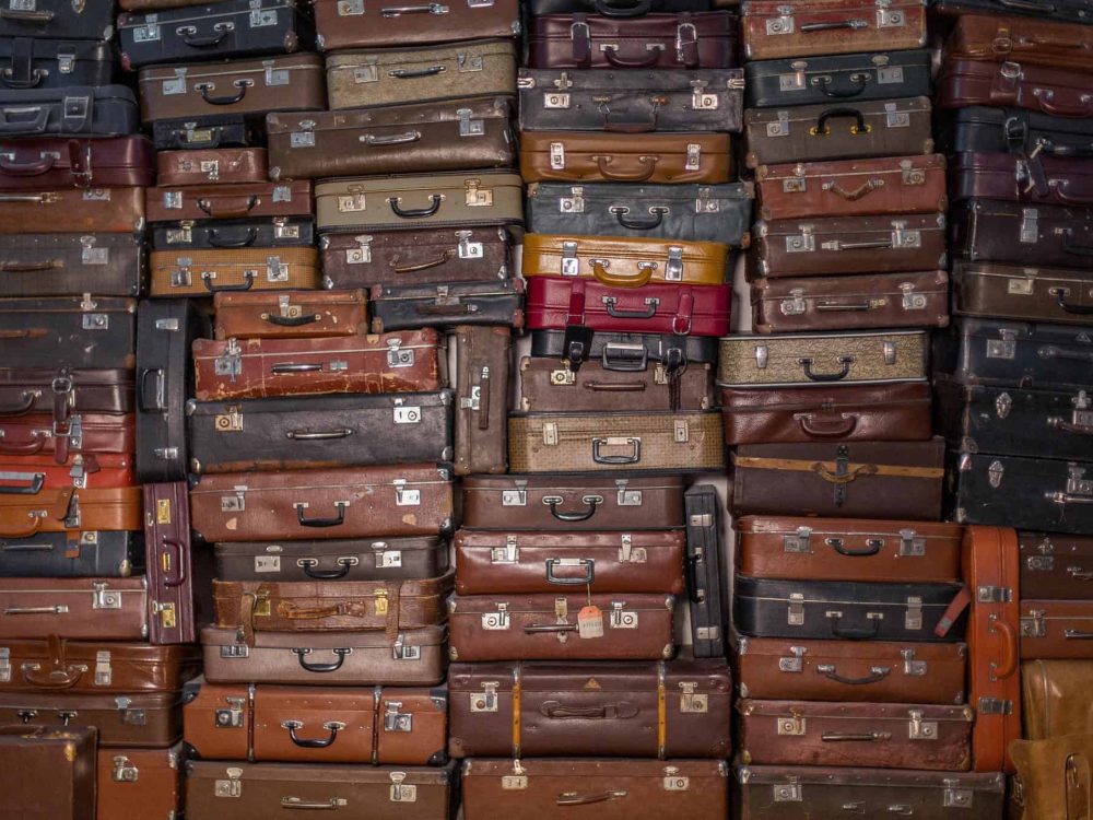Retro, vintage, suitcase, suitcases, collection