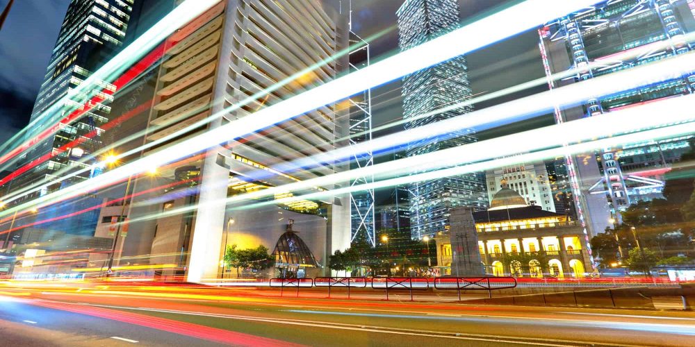 traffic light stream and office bulidings traffic light stream and office bulidings